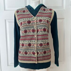Vintage Knit Fair isle Flower vest